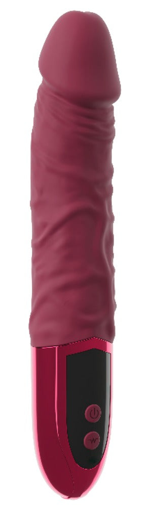 beau coeur Vibrator realistisch met aderen - Rood