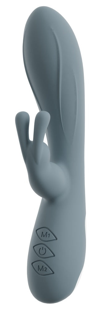 beau coeur Rabbit vibrator met dubbele stimulatie - Blauw
