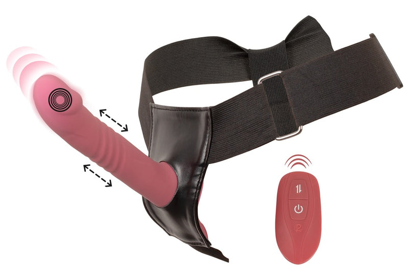 You2Toys Strap-on set met dubbele vibrator en afstandsbediening - Roze