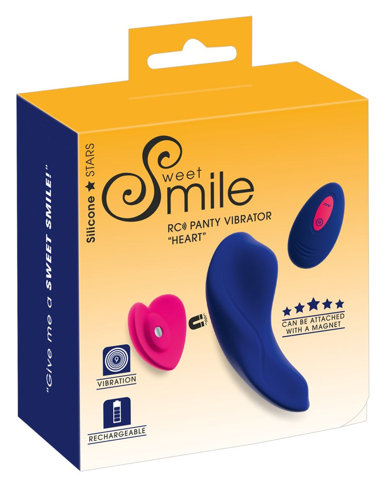 Sweet Smile Heart slipvibrator - Blauw