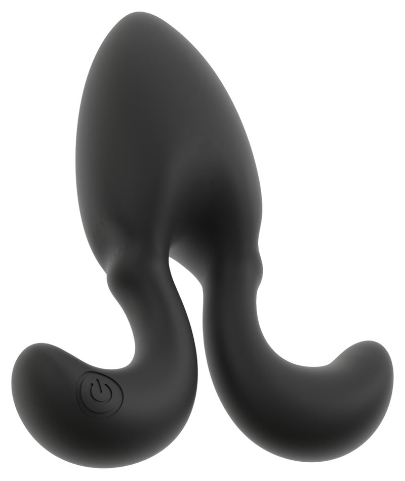 ANOS RC vibrerende butt plug met flexibele armen - Zwart