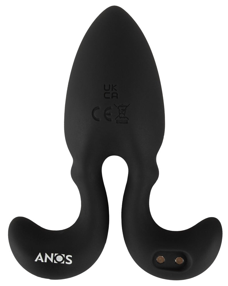 ANOS RC vibrerende butt plug met flexibele armen - Zwart