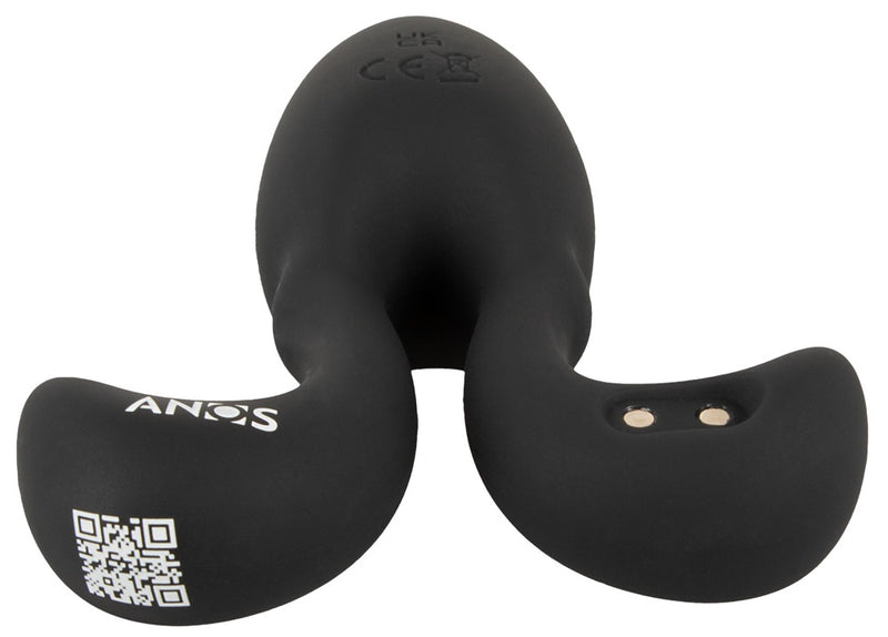 ANOS RC vibrerende butt plug met flexibele armen - Zwart