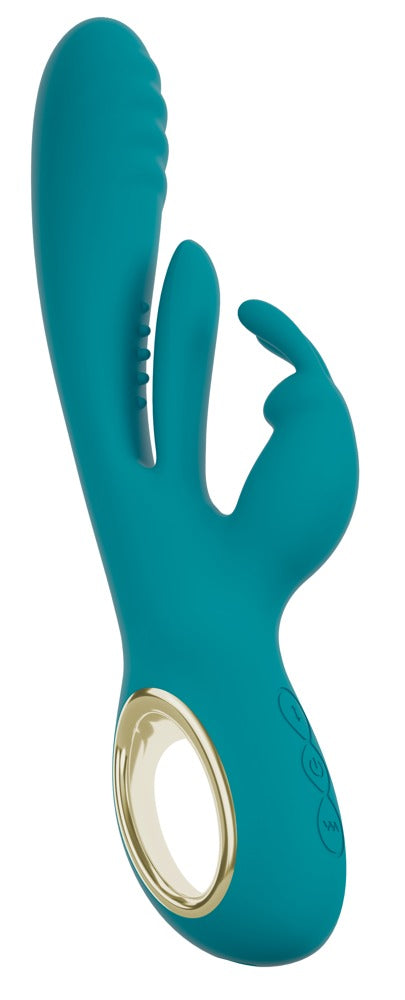 Sweet Smile Konijn vibrator met stuwkracht en G-spot stimulatie - Turquoise