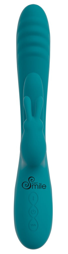 Sweet Smile Konijn vibrator met stuwkracht en G-spot stimulatie - Turquoise