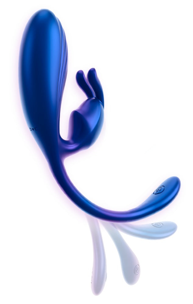 Sweet Smile Flexible Double Bullet vibrator - Blauw