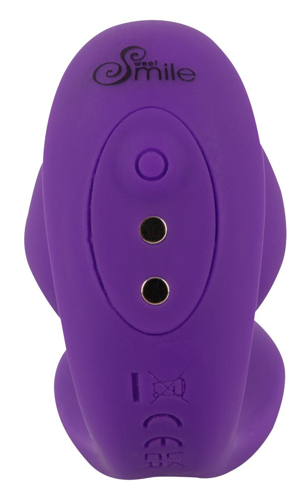 Sweet Smile Plug & slip vibrator met dubbel genot - Paars