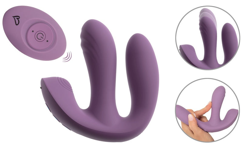 beau coeur Vibrator drievoudig handenvrij - Paars