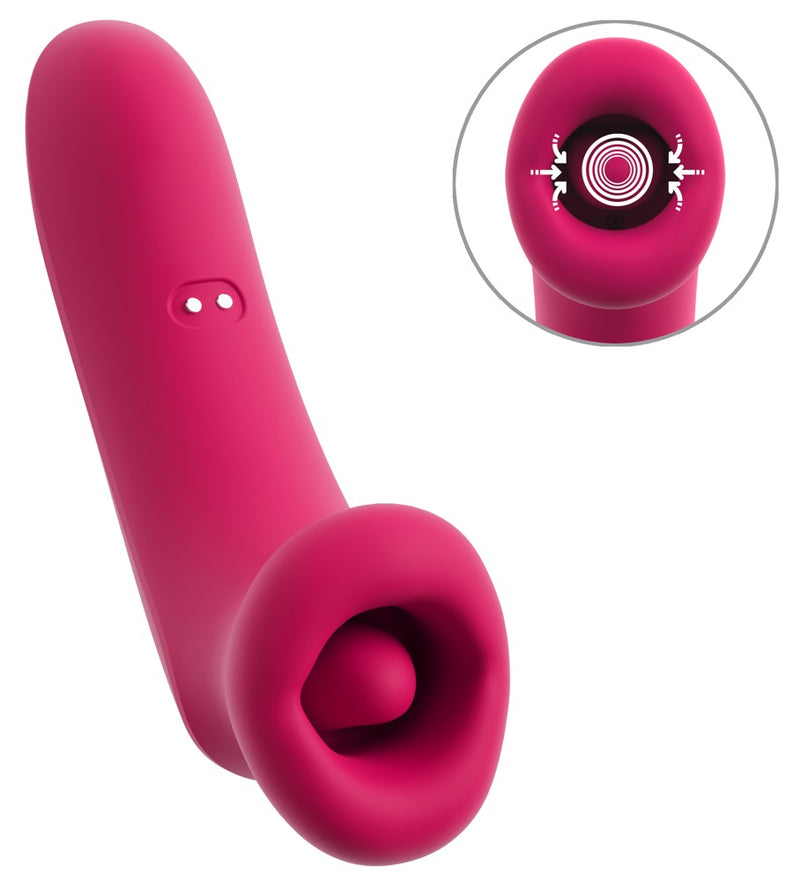 You2Toys Oraal vibrator met zuigmond en vibrerende tong - Roze