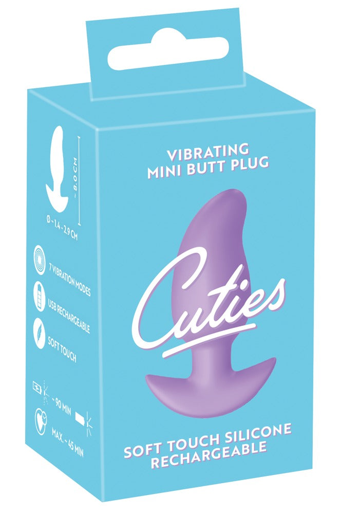 Cuties Mini butt plug vibrerend - Paars