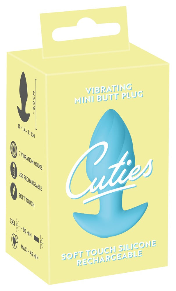 Cuties Vibrerende mini butt plug - Blauw