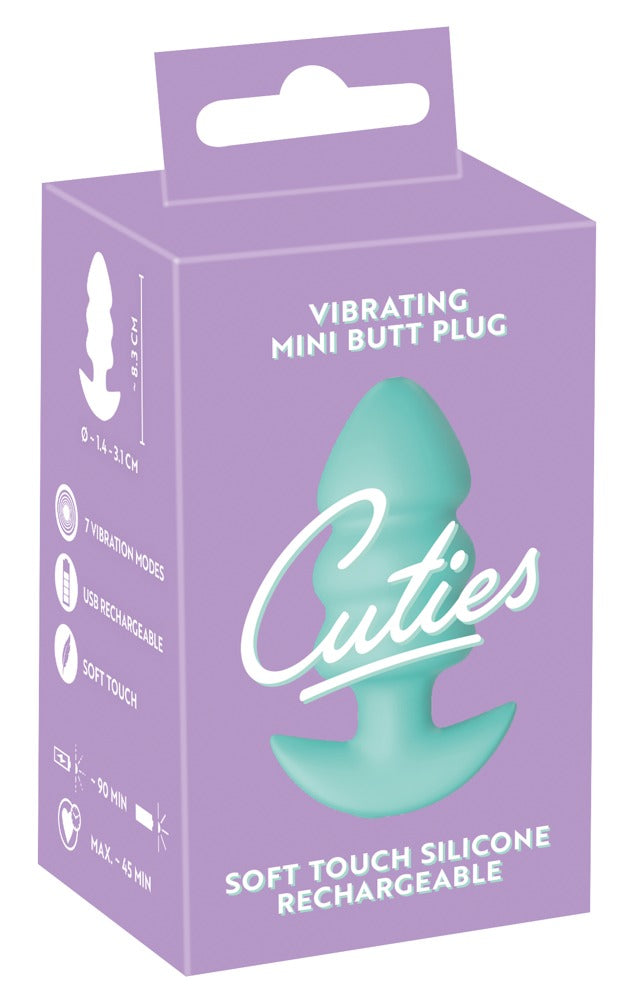 Cuties Mini butt plug vibrerend - Turquoise