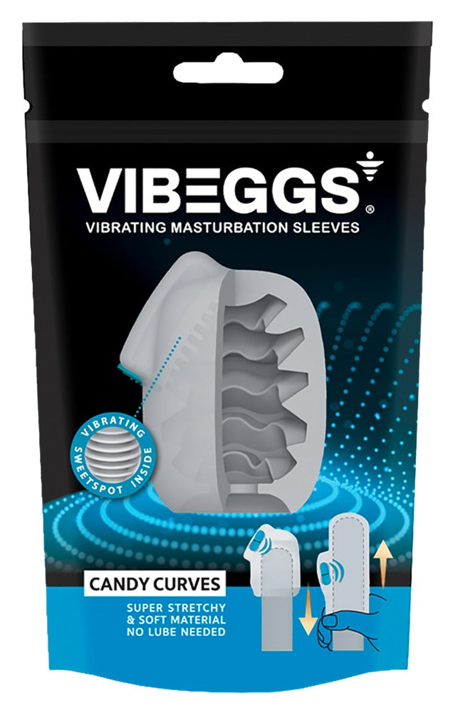 Vibeggs Vibrerende masturbatiesleeve rekbaar - Wit