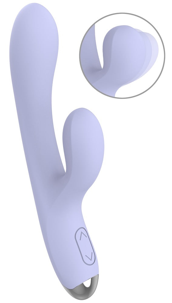 beau coeur Gebogen konijn vibrator - Paars