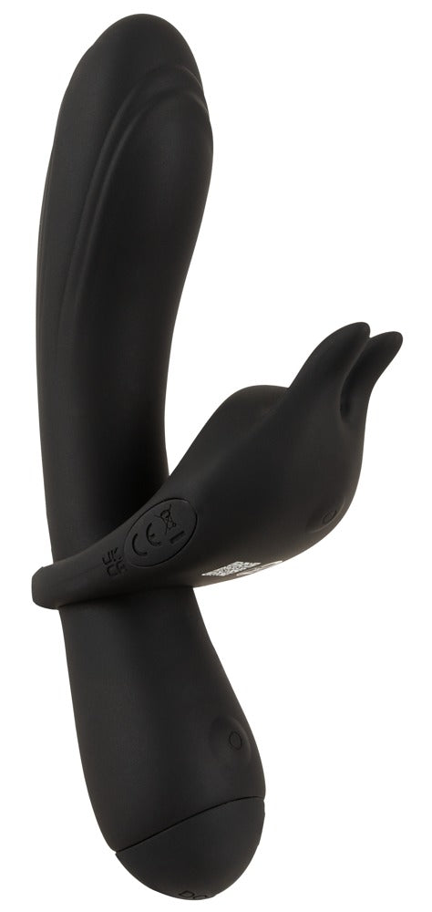 Couples Choice Dubbelvibrator met afneembare cockring - Zwart