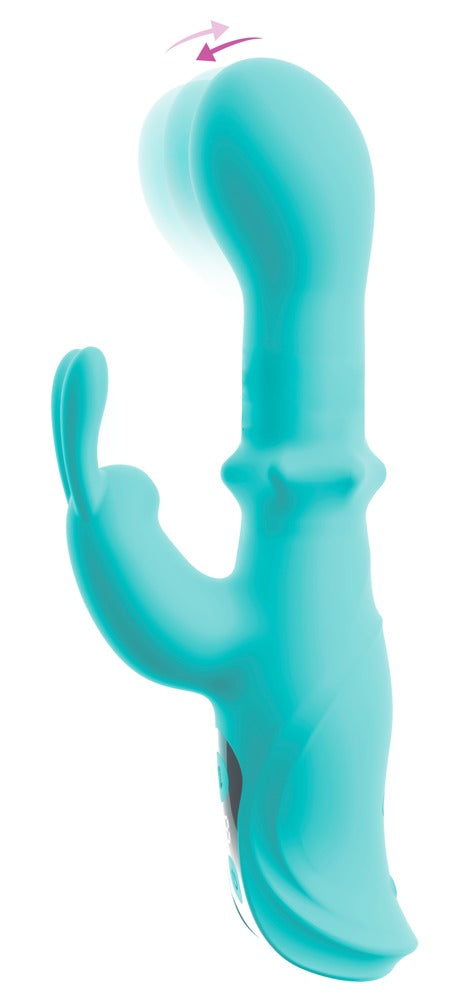 beau coeur beau cœur Schuifring konijn vibrator - Turquoise
