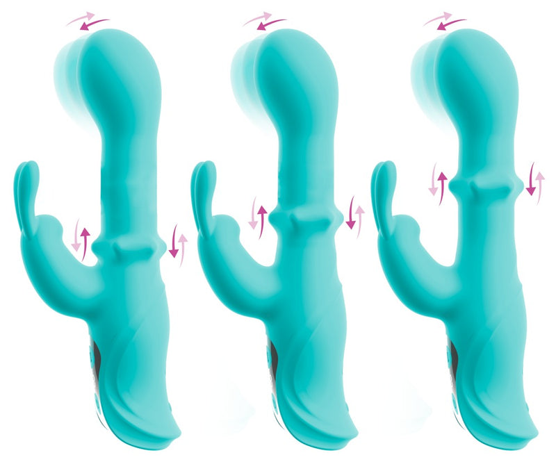 beau coeur beau cœur Schuifring konijn vibrator - Turquoise