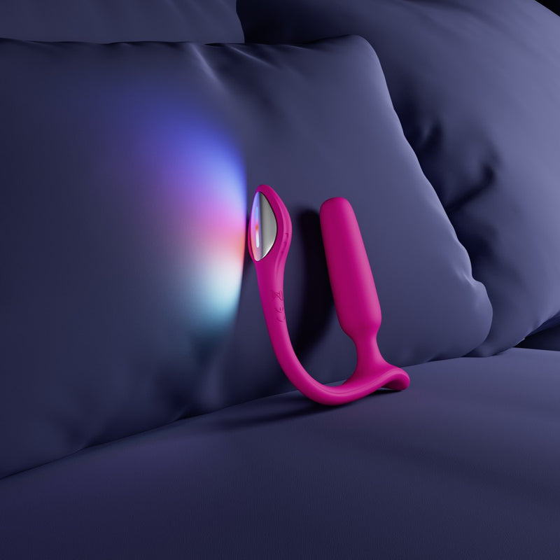 Lovense Anaalplug met Bluetooth en lichtshow - Roze