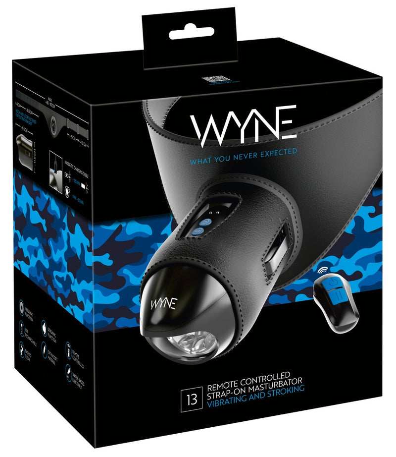 WYNE RC Strap-on 13 masturbator - Zwart
