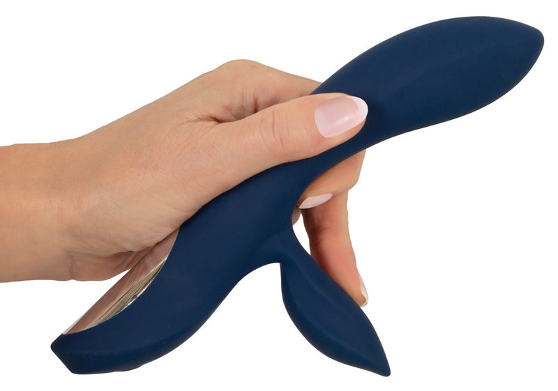 Magic Shiver Rabbit vibrator met 2 flexibele armen - Blauw