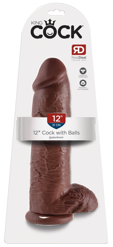 12" Dildo met Ballen