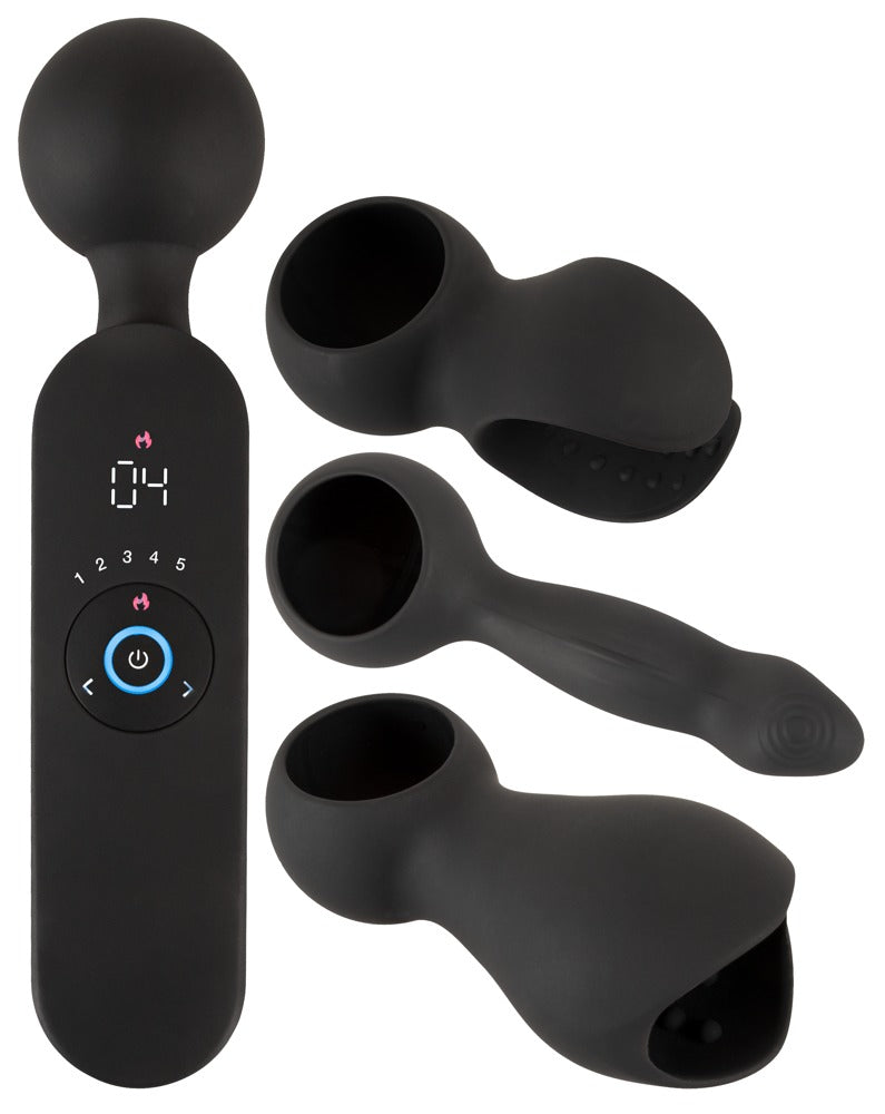 Wandvibrator met 3 opzetstukken