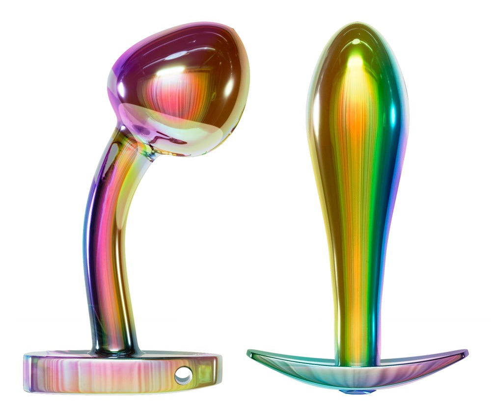 Metalen Butt Plug Set in Regenboog Kleuren