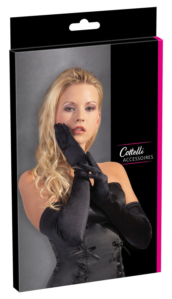 Cottelli ACCESSOIRES lange handschoenen - Zwart - Cottelli ACCESSOIRES - SKU: 2202560000