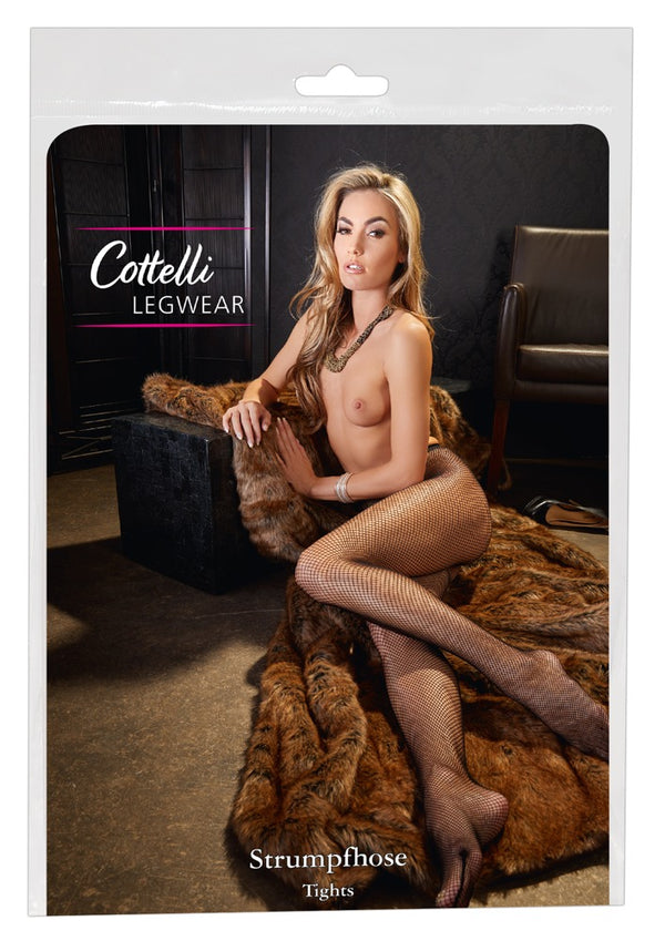 Cottelli LEGWEAR naadloze netpanty - Zwart - Cottelli LEGWEAR - SKU: 2303080000