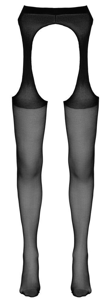 Cottelli LEGWEAR Jarretel panty fluweelzacht - Zwart - Cottelli LEGWEAR - SKU: 2308800000