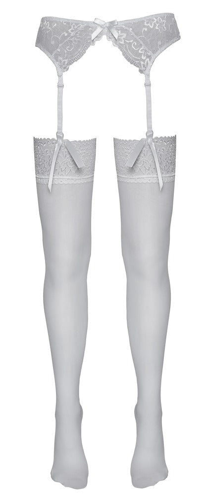 Cottelli LEGWEAR stockings met kant - Wit - Cottelli LEGWEAR - SKU: 2309100000
