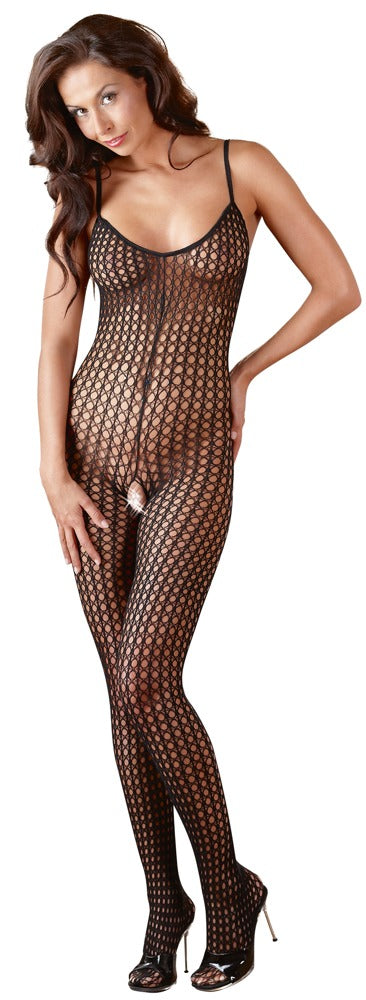 NO:XQSE transparant catsuit met open kruis - Zwart - NO:XQSE - SKU: 2313630000
