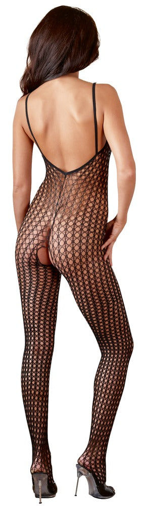 NO:XQSE transparant catsuit met open kruis - Zwart - NO:XQSE - SKU: 2313630000