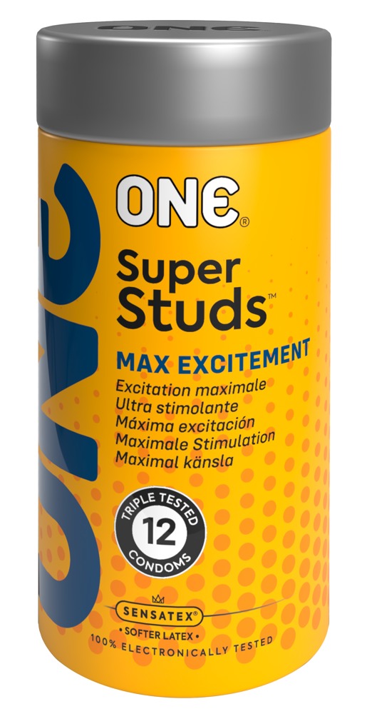 ONE Super Studs condoom - Transparant - ONE - SKU: 4167970000