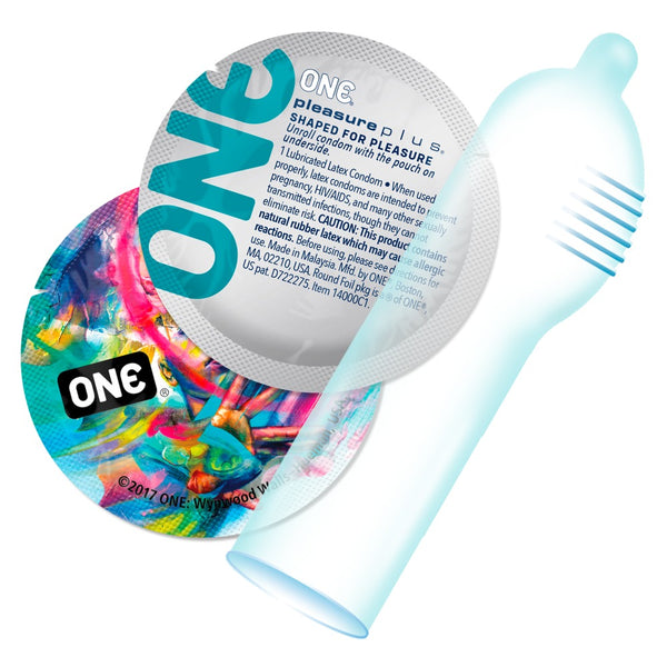 ONE Pleasure Plus condoom - Transparant - ONE - SKU: 4168430000