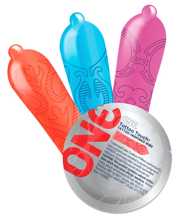 ONE Tattoo Touch condoom - Transparant - ONE - SKU: 4168510000