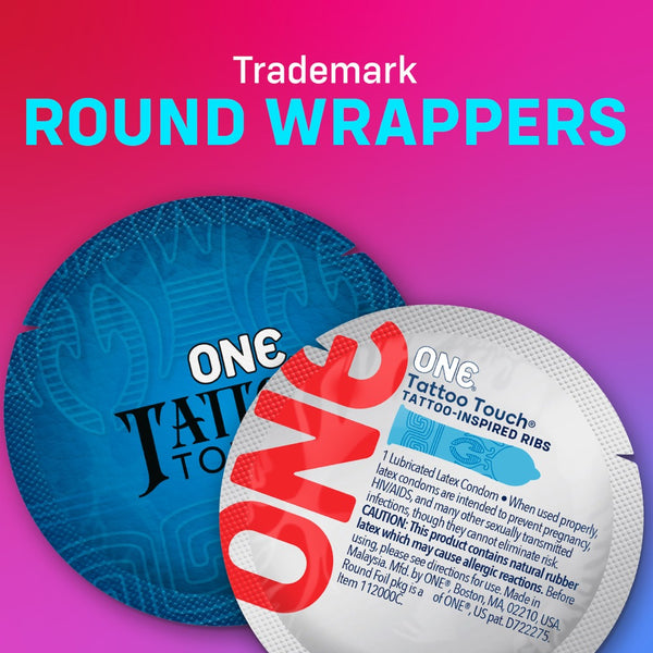 ONE Tattoo Touch condoom - Transparant - ONE - SKU: 4168510000