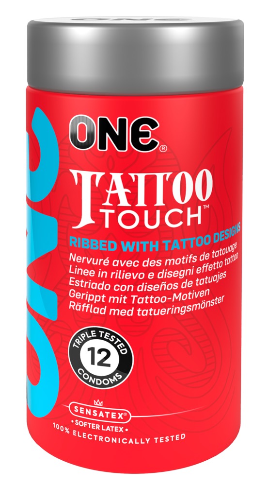 ONE Tattoo Touch condoom - Transparant - ONE - SKU: 4168510000