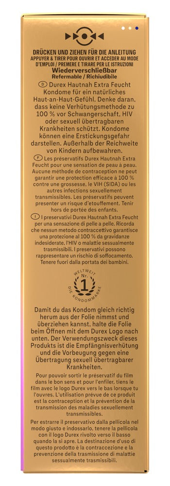 Durex Condoom extreem dun & extra gesmeerd - Transparant