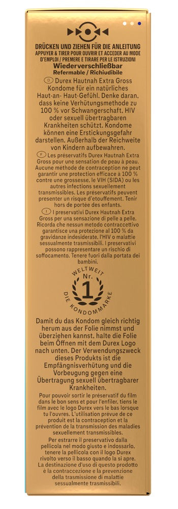 Durex Condoom extra groot met silicone - Transparant - Durex - SKU: 4169750000