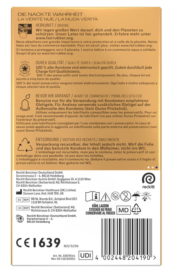 Durex Condoom extra groot met silicone - Transparant - Durex - SKU: 4169750000