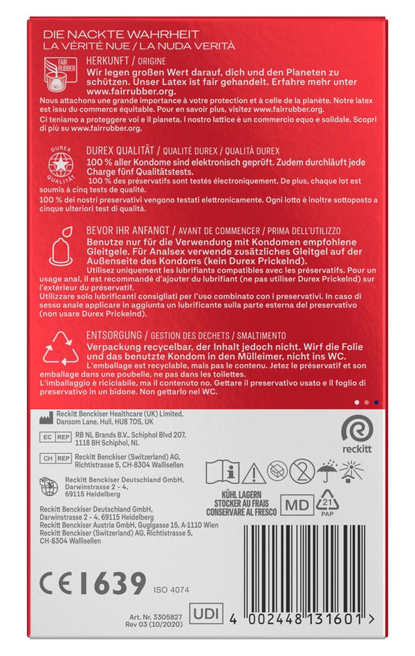 Durex Condoom extra groot met silicone - Transparant - Durex - SKU: 4169910000