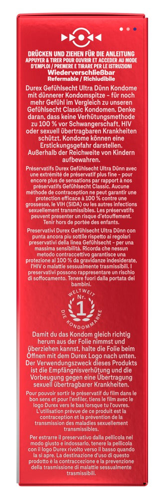 Durex Voelt echt aan, ultradun condoom - Transparant - Durex - SKU: 4170410000