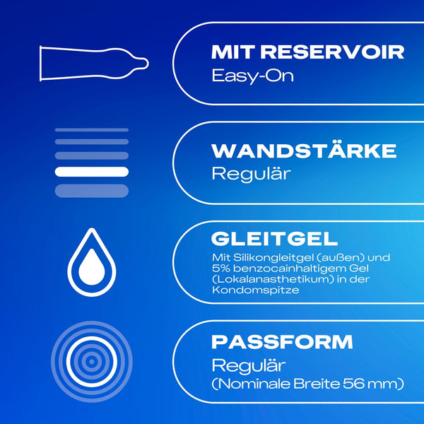 Durex Condoom verlengend met benzocaïne - Transparant - Durex - SKU: 4170500000