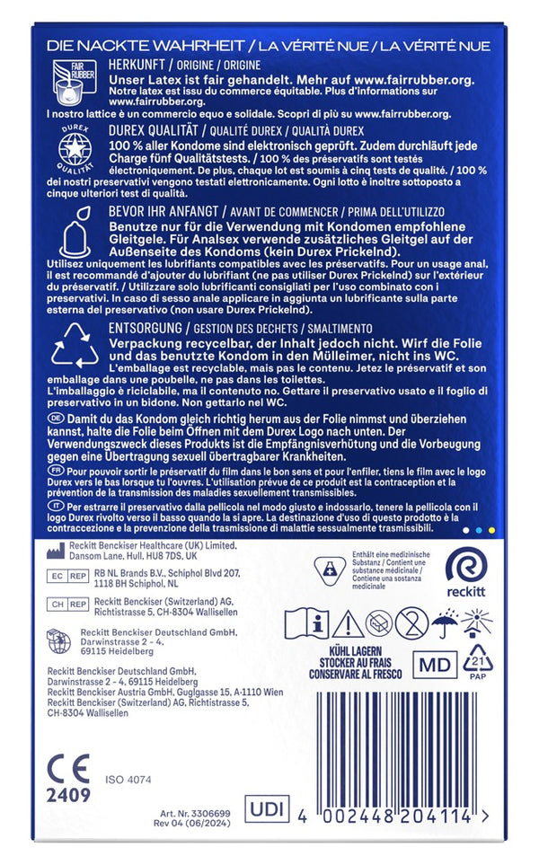 Durex Condoom verlengend met benzocaïne - Transparant - Durex - SKU: 4170500000