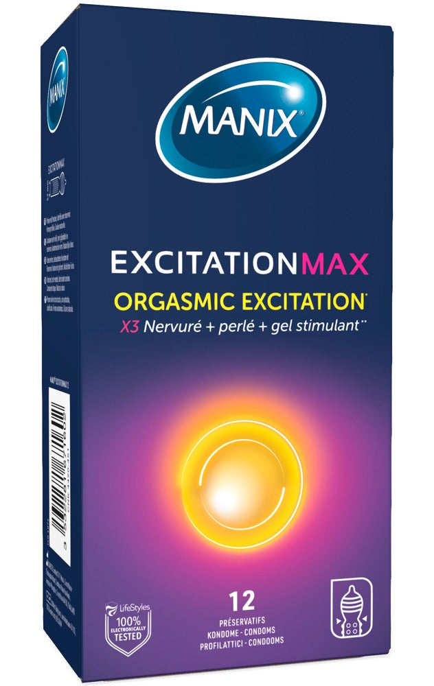 Manix Condoom met stimulerende stippen & warming lubricant - Transparant