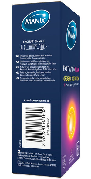 Manix Condoom met stimulerende stippen & warming lubricant - Transparant