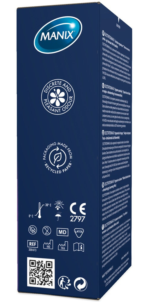 Manix Condoom met stimulerende stippen & warming lubricant - Transparant