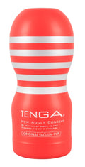 TENGA Vacuümbeker met textuur en glijmiddel - Wit