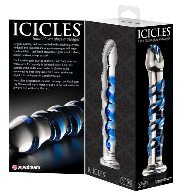Icicles glazen dildo - Transparant - Icicles - SKU: 5022940000